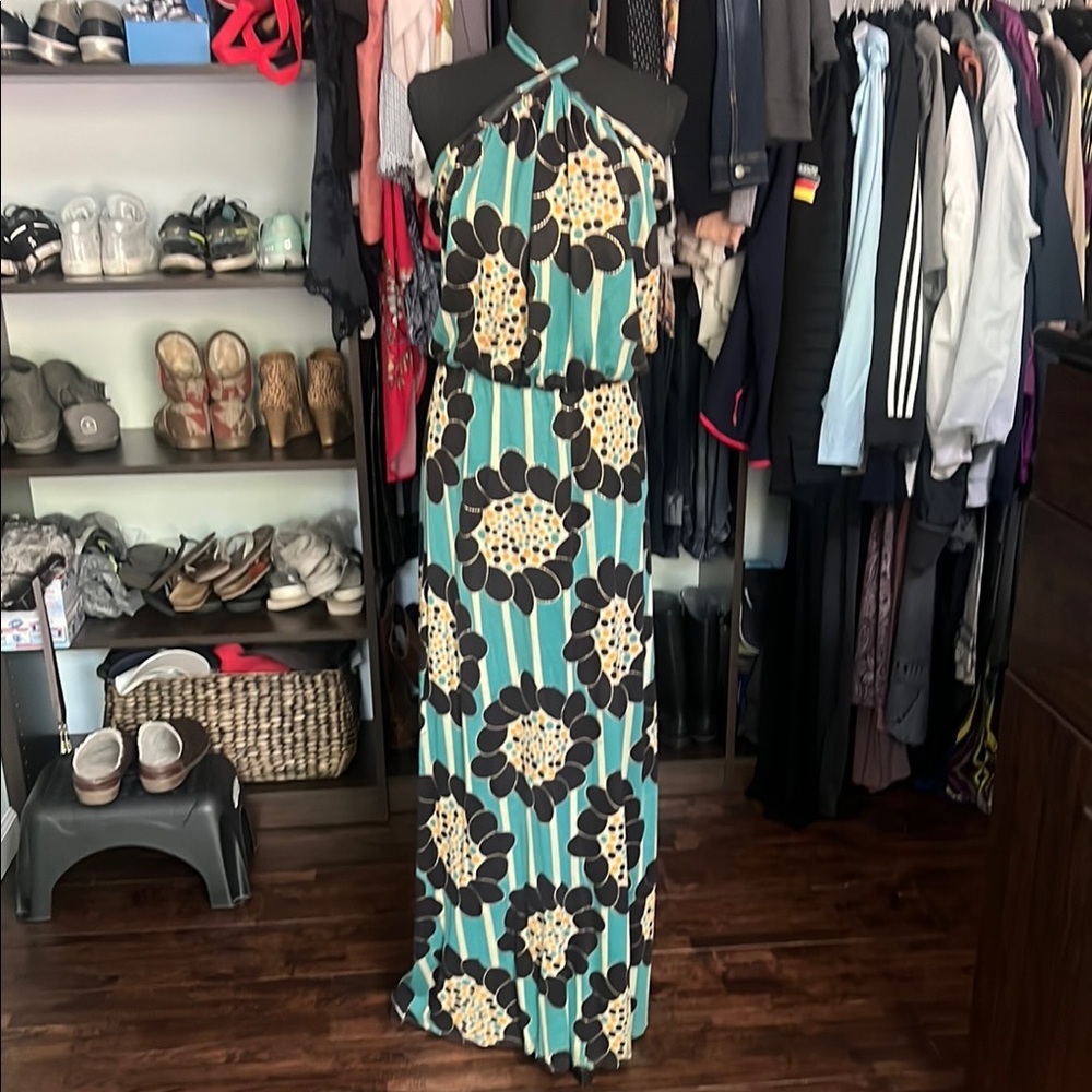 Floral Halter Maxi Dress